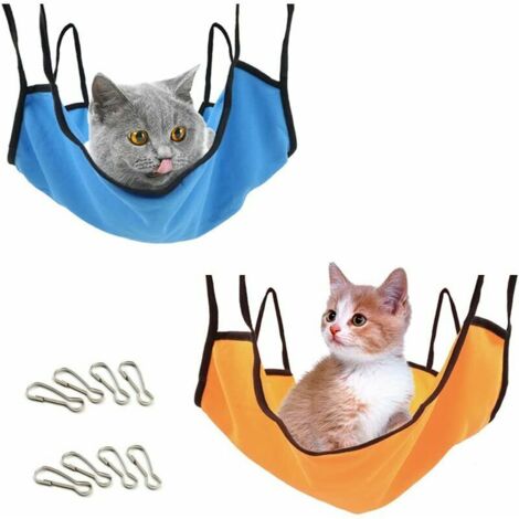 2 Pièces Hamac Cage Chat, Cage de Hamac pour Chat, Hamac pourAnimaux de Compagnie, Hamac pour Chat Furet Rat Lapin Petit Chien,50x37CM