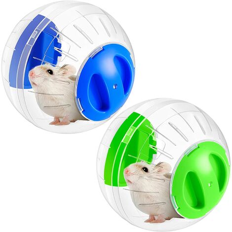 main image of "2 Pieces Hamster Exercise Ball 4.8 Inch Transparent Hamster Ball Mini Running Activtiy Exercise Ball Small Animals Cage Accessories, 2 Colors"