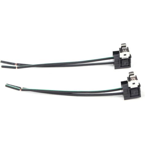 2 pieces headlight lamp bulb socket wiring harness connector plug adapter line for H1 bulb