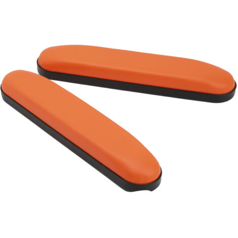 2 pièces Housse d'Accoudoir pour Fauteuil Roulant, Protection Imperméable en Simili Cuir Doux, Coussinets Confortables Orange