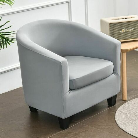 2 Pièces Housse de Fauteuil Cabriolet Chesterfield, Extensible Couverture de Fauteuil Housse de Canapé Antidérapant Tub Chair Revêtement de Chaise Protecteur de Fauteuil