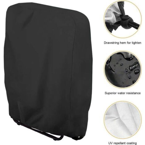 2 pièces Housse de Protection pour Chaise Longue Pliante, Oxford Coupe-Vent Anti-UV Imperméable Housses pour Chaises de Jardin