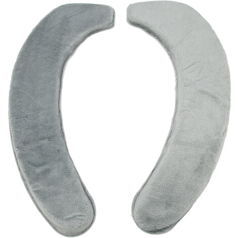 2 Pièces Housse de Siège de Toilette en Polaire Douce, Lavable à Machine et Adhérente, Couverture Chaude Confortable Gris