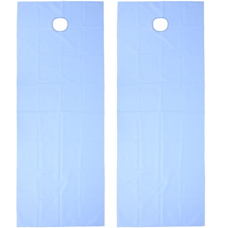 2 pièces Housse de Table de Massage Imperméable Résistante à l'Huile pour Salon de Beauté, Bleu