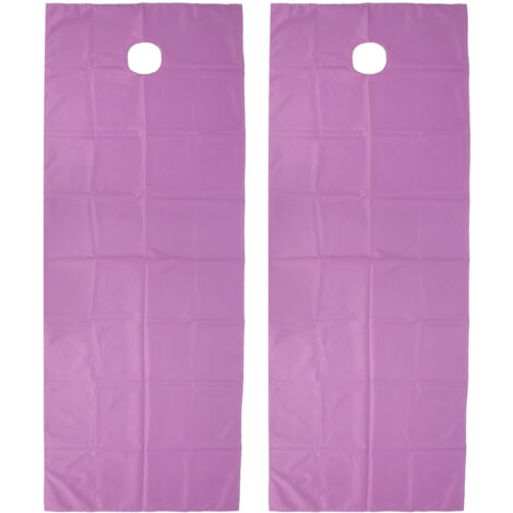 2 pièces Housse de Table de Massage Imperméable Résistante à l'Huile pour Salon de Beauté - Violet