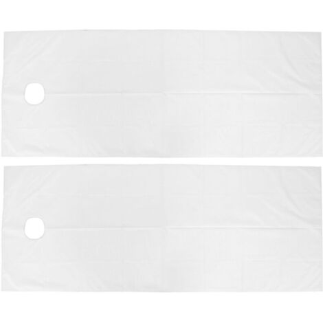 2 pièces Housse de Table de Massage Imperméable Résistante aux Taches pour Salon de Beauté Blanc