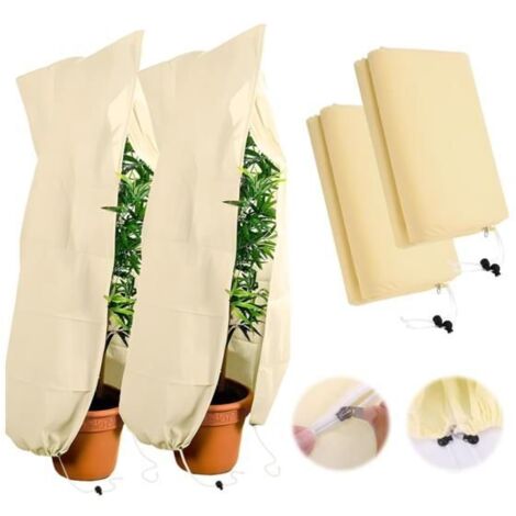 2 Pièces Housse Hivernage Plante Extérieur 120x180cm, Voile Respirant et Réutilisable