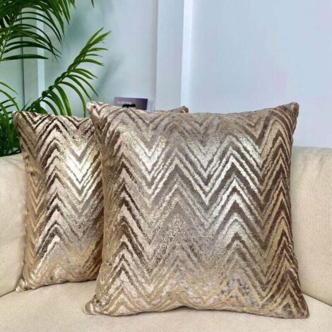 2 Pieces Housses de Coussin Taie d'oreiller Modernes Style Protege Oreiller Decoration Maison Salon Chambre pour Canapé Chaise de Burea Taille 45 x45 cm,café