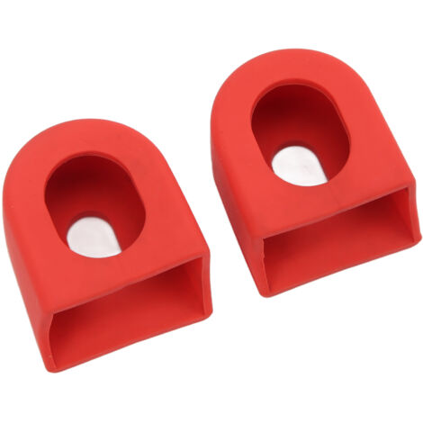 2 Pièces Housses de Protection pour Manivelles de Vélo en Silicone, Couvre-Pédalier Fixie Anti-Rayures Rouge