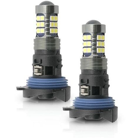 LUCKY-88 2 pièces HP24W LED ampoules de feux de jour avec base DRL ampoule de lumière du jour pour Peugeot 3008 5008 2009-2016 Citroen C5 2008-2017 Led DLR ampoules de lampe de stationnement