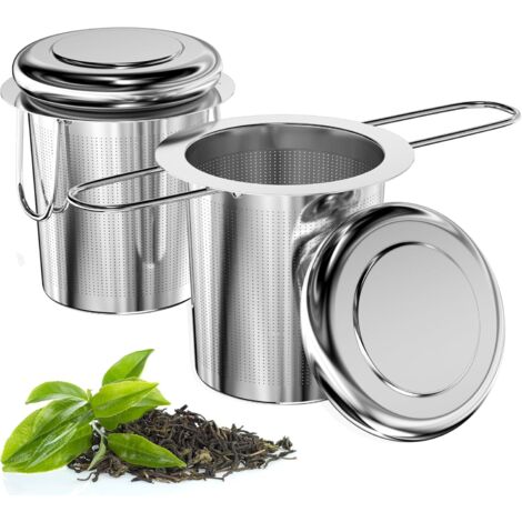 Infuseur à Thé En Acier Inoxydable – Lot De 2 – Cuillère à Thé Avec Passoire Fine – Facile à Utiliser