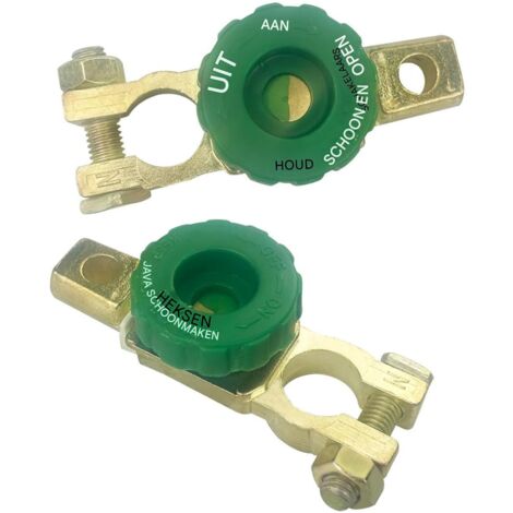 2 Pièces Interrupteur de Déconnexion Universel pour Batterie, Coupe Circuit Batterie 12V/ 24V, Batterie Coupe Circuit Batterie, pour pointes d'électrodes de 15 à 17 mm, pour Moto,Voiture