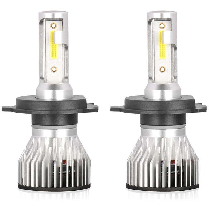 2 Pieces Ip68 Etanche Voiture Led Ampoules De Phare Led Lampe De Conduite Kit De Conversion Tout-En-Un H4/Hb2/9003 40W