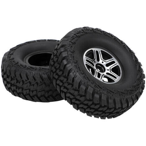 2 Pièces Jantes Alliage 1,9 Pouces pour Pneus de Voiture RC 1:10 Modèle Tout-Terrain Noir