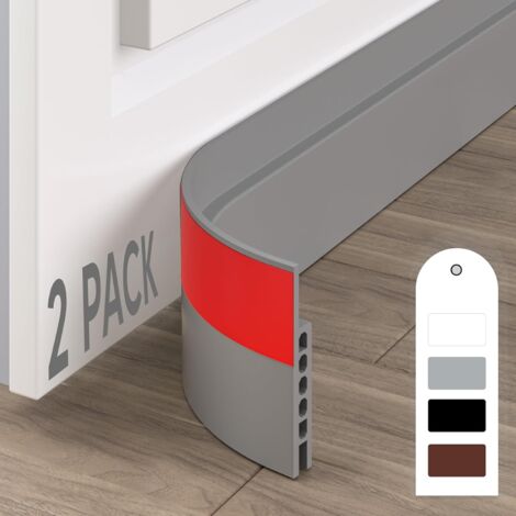 2 Pièces Joint De Porte, Bande D'étanchéité Adhésive, Silicone Gris 100 Cm, Isolation Phonique Et Thermique Pour Maison
