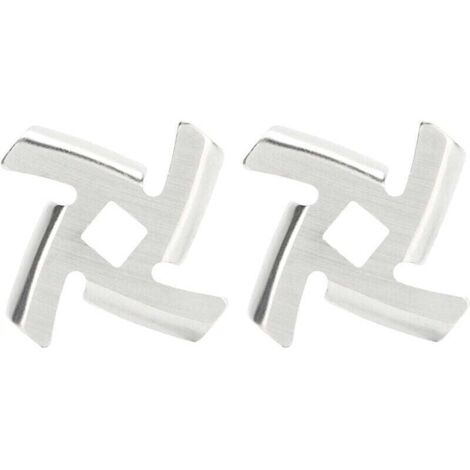 2 pièces lame de hachoir à viande 304 plaque de broyage en acier inoxydable accessoire de broyeur de nourriture pour broyeur de type 5 / B, outil de cuisson de cuisine (B Type Meat Grinder)