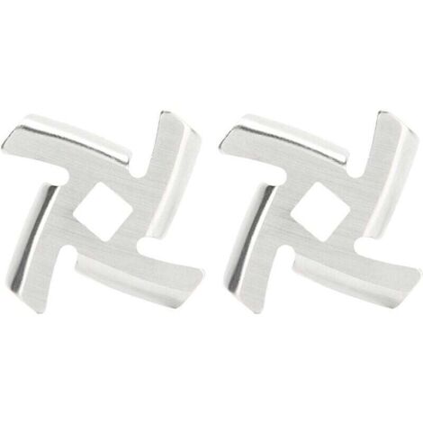 2 pièces lame de hachoir à viande 304 plaque de broyage en acier inoxydable accessoire de broyeur de nourriture pour broyeur de type 5 / B, outil de cuisson de cuisine (B Type Meat Grinder)