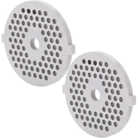 2 Pièces Lame de Hachoir Électrique en Acier Inoxydable, Plaque de Broyage à Trous Ronds pour Broyeur Type 5/B (3mm, 56 Trous)