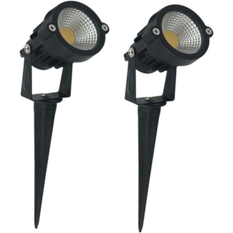 2 Pièces Lampe Extérieur Sur Pied Lumière Blanche Lampe De Jardin Pour