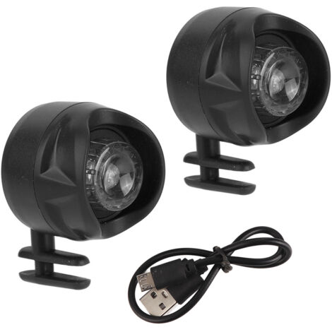 2 Pièces Lampe Frontale pour Chaussures USB Rechargeable - Noir, Idéal pour Randonnée Nocturne, Course à Pied et Vélo
