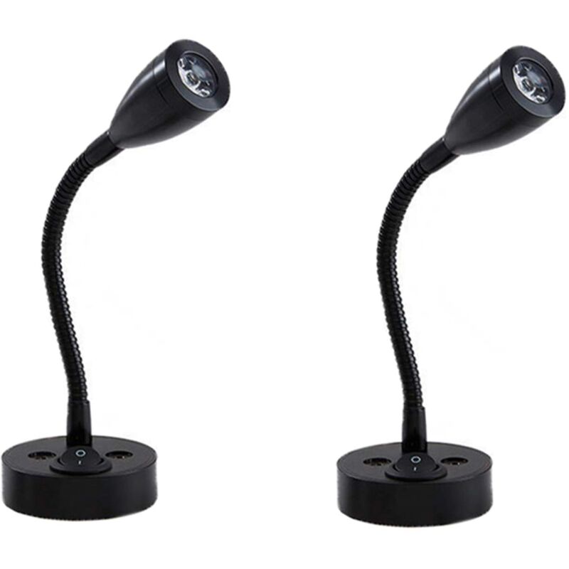 2 Pièces Lampes de Lecture Spot led 12V Interrupteur réglable Lampe de Chevet Murale lumière intérieure Camping-Car 6000K Blanche pour Camping-Car