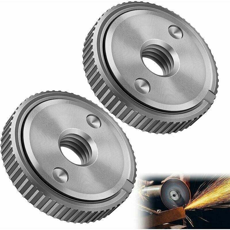 2 PièCes L'éCrou De Serrage Rapide Convient à Toutes Les Meuleuses Angulaires Avec Filetagem 14,Meuleuse D'Angle Angulaires Accessoires Disque a