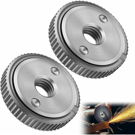 2 Pièces L'écrou De Serrage Rapide Convient À Toutes Les Meuleuses Angulaires Avec Filetagem 14,Meuleuse D'angle Angulaires Accessoires Disque A Tronconner Le Bois