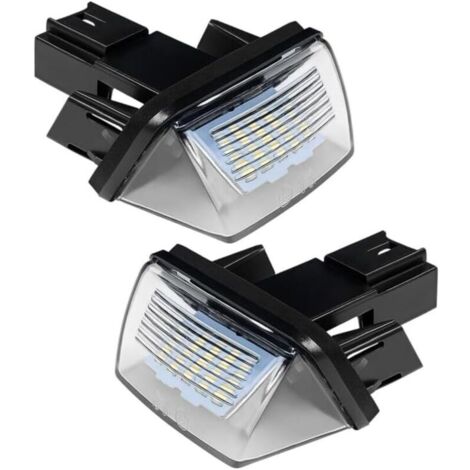 2 Pièces LED Eclairage Plaque Immatriculation pour Berlingo C3, C4, C5, DS4, SAXO, XSARA, 206, 207, 306, 307, 308, 406, 407, 5008 et pour Partner, Remplacement OEM 6340A3 6340.A3