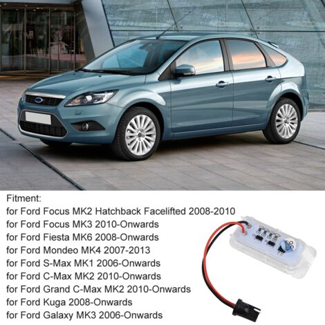 2 pièces LED pour plaque d'immatriculation ABS, compatible Ford Focus MK2 Hatchback restylé 2008-2010