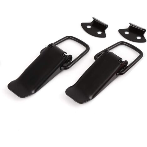 2 Pièces Loquet à Ressort Bascule Acier Inoxydable, fermeture à levier, Loquet à Bascule,fermoir, pour coffre à outils boîte de rangement tiroir coffre Noi，OUYLAF