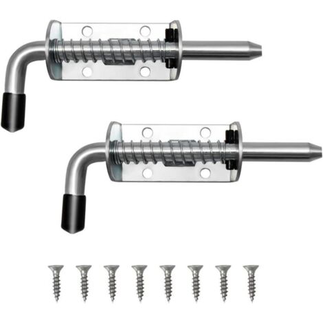 2 Pièces Loquet à Ressort, Verrou de Porte en Acier Inoxydable Dur, Loquet à Ressort Haute Résistance, Adapté aux Camions, Jardins, Entrepôts