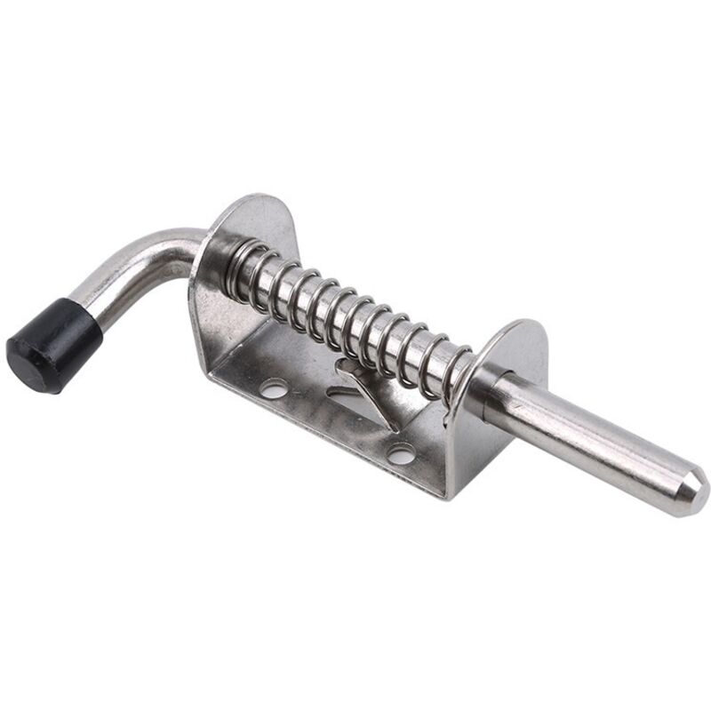 2 Pièces Loquet Ressort Inox, Boulons à Ressort en Acier Inoxydable, Loquet à Ressort, Lot de 2 verrous à ressort en acier inoxydable pour porte de