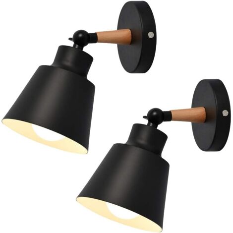 2 pièces Luminaires Moderne E27 Edison Applique Murale Industrielle en Métal Loft Lampe pour Café Bar Couloir Salle à Manger Salon Chambre Rétro Cage Métal Wall Light Applique créative(sans ampoule)