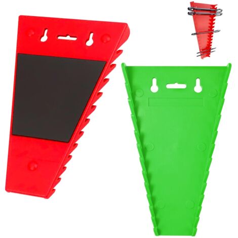 2 Pieces Magnetic Adjustable Wrench Organizer Wall Tool Holder Wall Mount Clamp Holder Magnetic Tool Holder for Workshop Wall Tool Holder