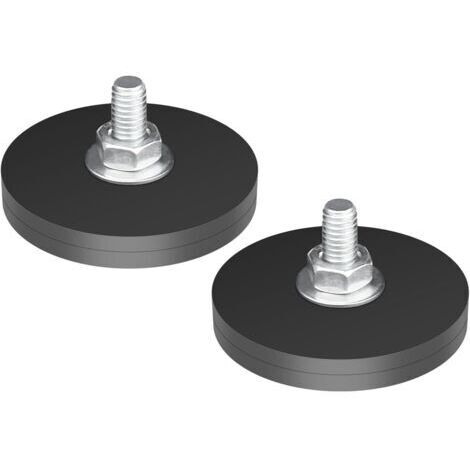 2 Pièces Magnétique Support de Montage M6 5MM Boulons Universelle pour Barre Lumineuse LED Phare de Travail LED Voiture Camion 4x4 Offroad Véhicule