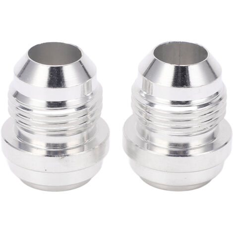 2 pièces mâle billette AN8 6061 T6 en alliage d'aluminium 8AN filetage soudé dans le raccord bonde pièces du système de carburant.