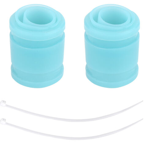 2 pièces Manchon Silicone pour Pot d'Échappement RC, Voiture 1:10 Nitro, Buggy, Camion (Bleu Clair)