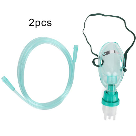 2 pièces Masque Nébuliseur Jetable Compressé, Couverture Faciale Adulte Portable pour Maison (12 ans et plus)