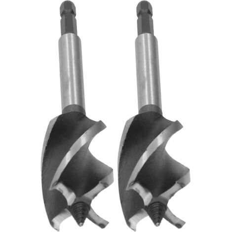 2 Pièces Mèche à Bois pour Perceuse, Scie Cloche Métallique 30mm, Outil de Coupe à Queue Hexagonale 4 Fentes