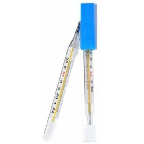 2 pièces médical mercure verre thermomètre adulte bébé mesure de la température corporelle,DEBUNS