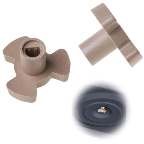 2 Pieces Microwave Turntable Coupler Shaft Tray Bracket for Microwave Turntable Roller Guide Coupling Bracket Microwave Replacement Parts (A)