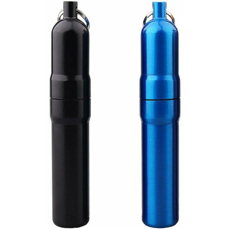 2 Pieces Mini Cigarette Case, Pocket Cigarette Case, Metal Cigarette Case, Aluminum Cigarette Case with Keychain for Gifts for Men, Outdoor