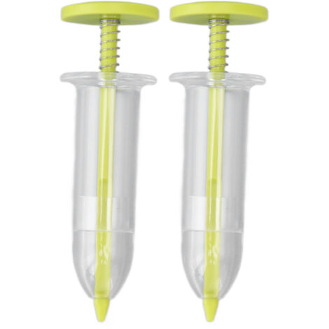 2 pièces Mini distributeur de graines de semis semoir petit épandeur de graines réglable à main planteur de graines semis semoir outil de jardinage jaune
