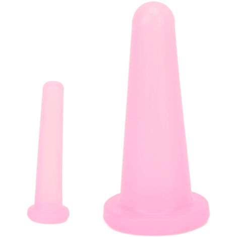 2 Pièces Mini Ventouses Visage en Silicone Doux - Appareil de Massage par Aspiration Portable pour Soins à Domicile Rose