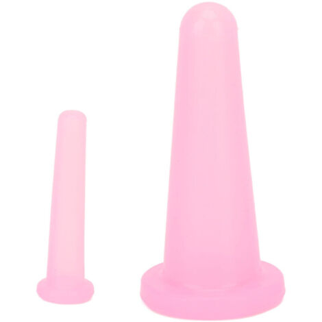 2 Pièces Mini Ventouses Visage en Silicone Doux - Appareil de Massage par Aspiration Portable pour Soins à Domicile Rose