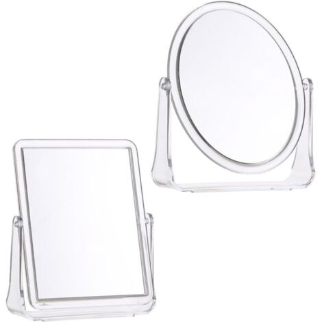 2 pièces Miroir De Maquillage De Bureau Double Face De Miroir De Coiffeuse Et Élégant pour Chambre Haute Définition