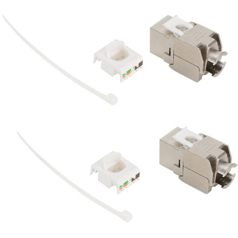 2 Pièces Module RJ45 CAT7 Assemblé sans Sertissage, Interface Femelle 10G pour Réseau