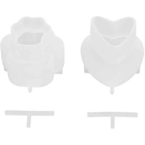2 Pièces Moule à Bougie en Silicone Patte de Chat et Cœur, Anti-adhésif pour DIY Bougie et Savon