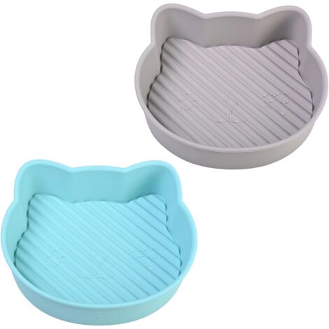 2 Pièces Moule Silicone Air Fryer Réutilisable Plat Silicone Air Fryer Accessoire Air Fryer Moule a Cake Silicone Pour Friteuse Air, Micro-Ondes, Four, 18.8cm