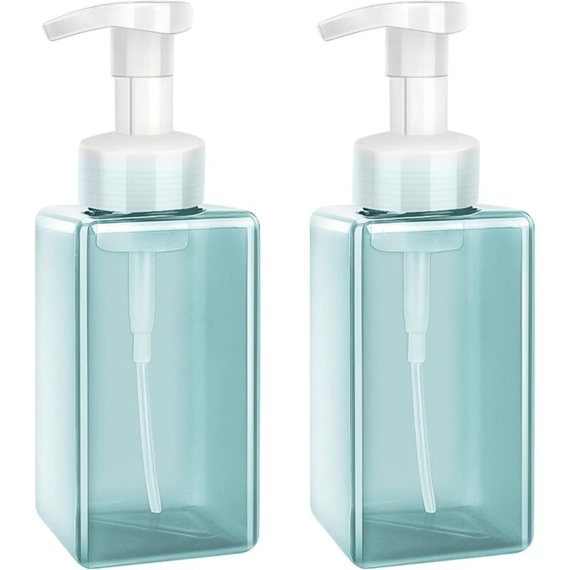 2 pièces moussant Distributeur de Savon, 450 ml (15oz) Lotion Savon moussant Pompe Boîteilles vides, Savon Liquide pour Les Mains conteneurs pour la